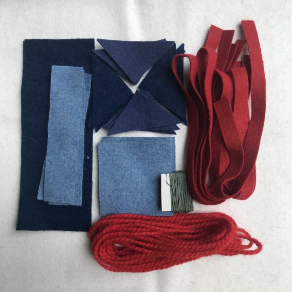 Material till kit påse blå-röd